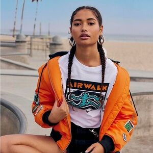 Airwalk Cropped Combo Tee M